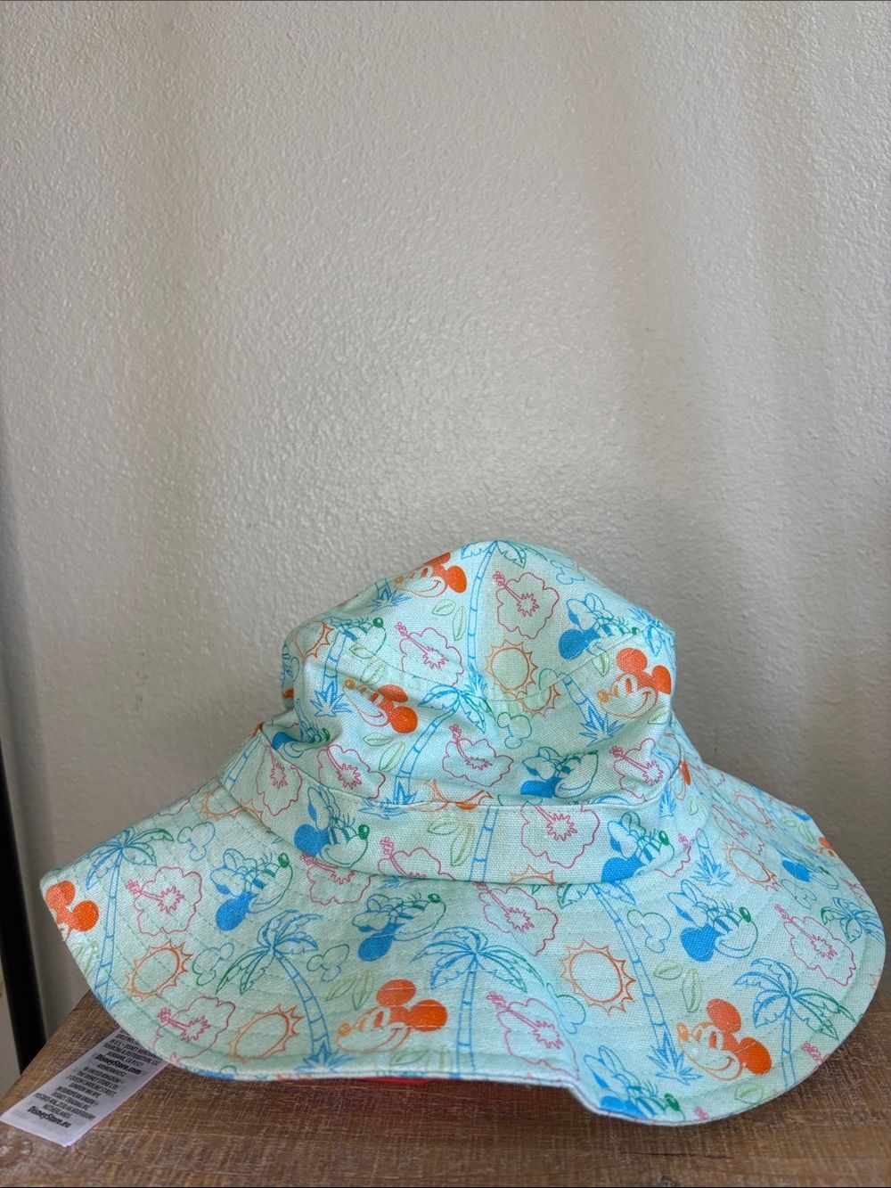 NWT Disney Mickey & Minnie Mouse Tropical Print Sun Bucket Hat - One Size
